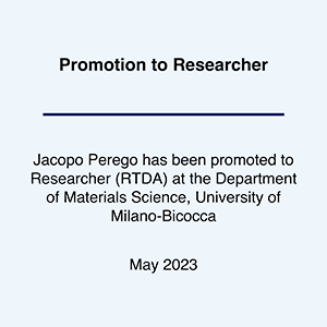 Jacopo Perego has been promoted to RTDA